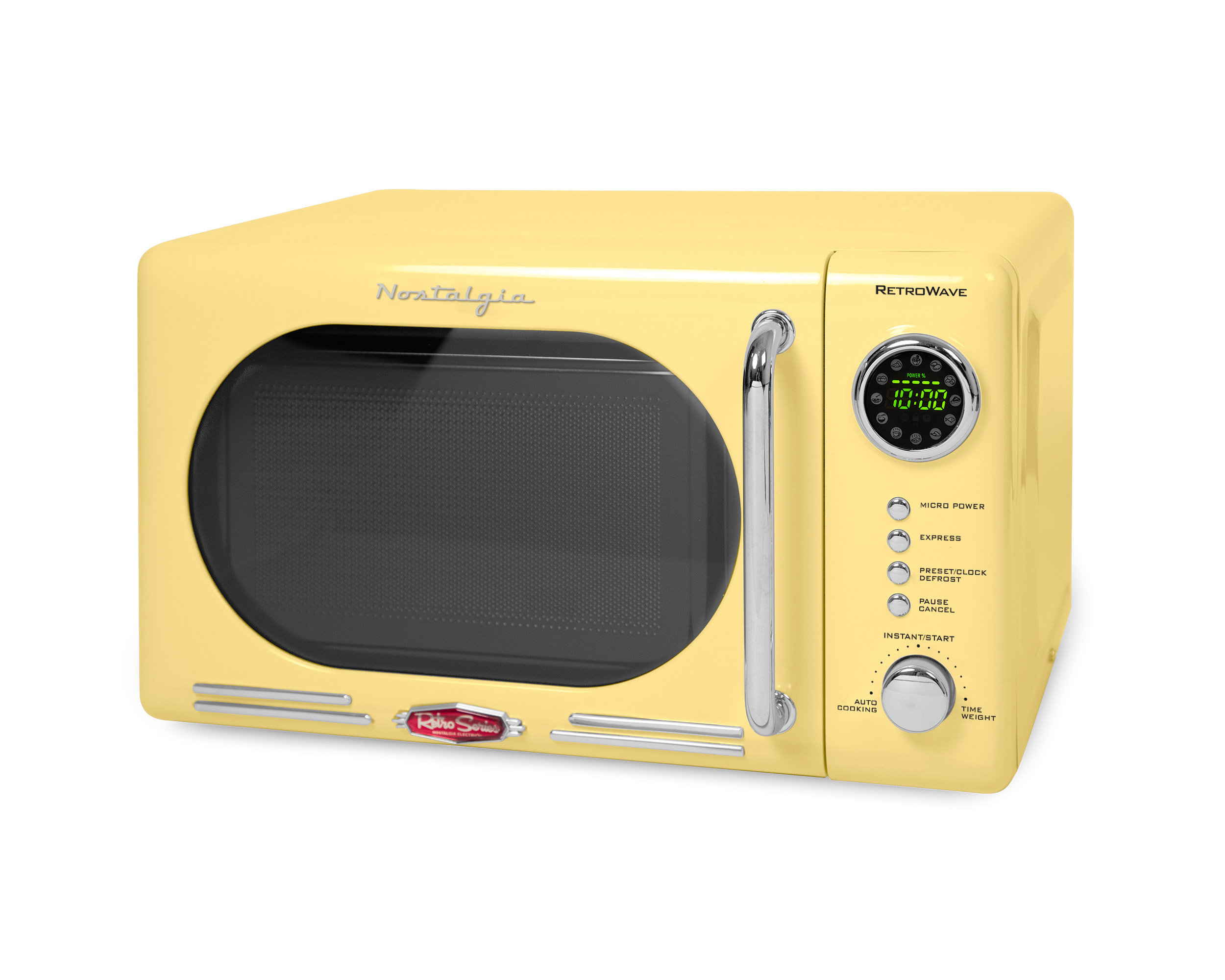 miq.*❩❤️ Nostalgia Retro 0.7 Cubic Foot 700-watt Countertop Microwave Oven